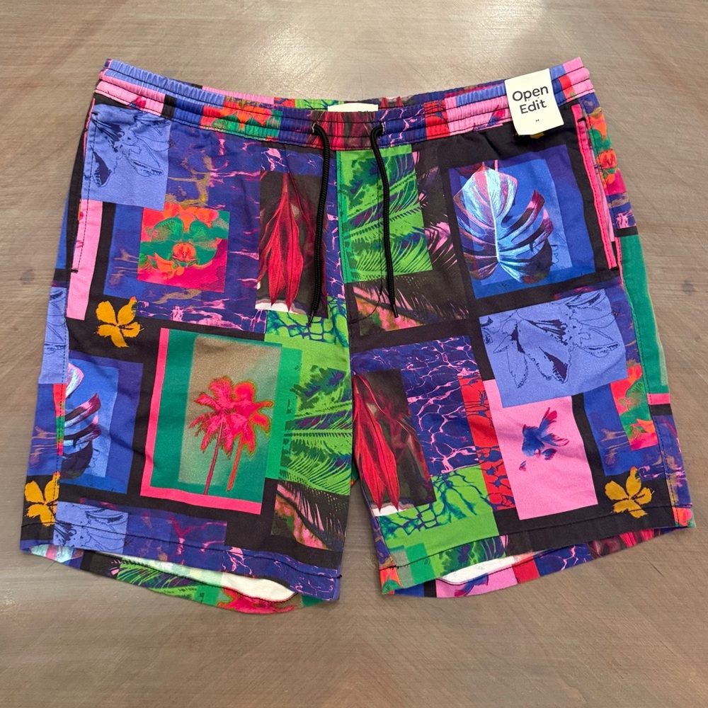 NWT Open Edit Men’s Colorful Shorts Size M